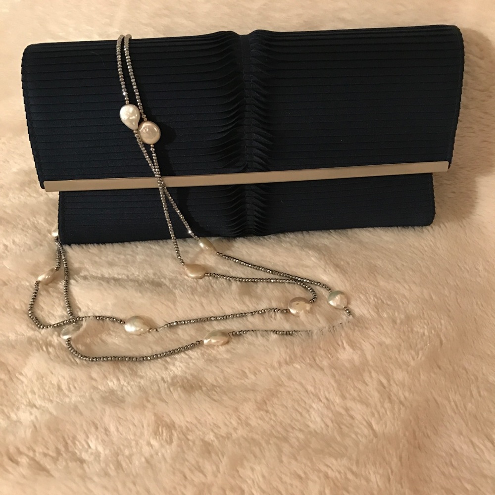 Sondra Roberts Navy Evening Bag
